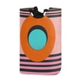 thumbnail image 1 of Yayeee Freestanding Laundry Hamper with Handle Collapsible Large Storage Basket for Clothes, Orange Circle, 1 of 7
