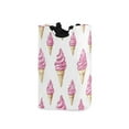 thumbnail image 1 of Yayeee Freestanding Laundry Hamper with Handle Collapsible Large Storage Basket for Clothes, Pink Cartoon Ice Cream, 1 of 7