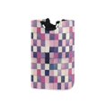 thumbnail image 1 of Yayeee Freestanding Laundry Hamper with Handle Collapsible Large Storage Basket for Clothes, Pink and Purple Plaid Pattern, 1 of 7
