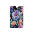 thumbnail image 1 of Yayeee Freestanding Laundry Hamper with Handle Collapsible Large Storage Basket for Clothes, Puprle Ethereal Floral Harmony, 1 of 7