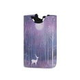 thumbnail image 1 of Yayeee Freestanding Laundry Hamper with Handle Collapsible Large Storage Basket for Clothes, Purple Forest, 1 of 7