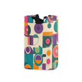 thumbnail image 1 of Yayeee Freestanding Laundry Hamper with Handle Collapsible Large Storage Basket for Clothes, Purple Geometric, 1 of 7