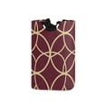thumbnail image 1 of Yayeee Freestanding Laundry Hamper with Handle Collapsible Large Storage Basket for Clothes, Red Circles, 1 of 7