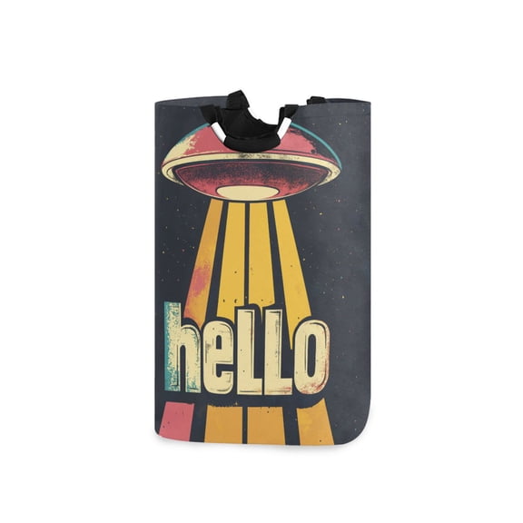 Yayeee Freestanding Laundry Hamper with Handle Collapsible Large Storage Basket for Clothes, Red UFO