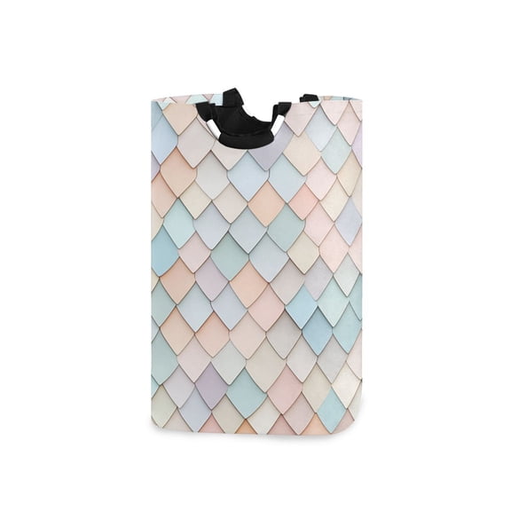 Yayeee Freestanding Laundry Hamper with Handle Collapsible Large Storage Basket for Clothes, Small Pink Pattern