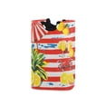 thumbnail image 1 of Yayeee Freestanding Laundry Hamper with Handle Collapsible Large Storage Basket for Clothes, Striped Lemon, 1 of 7