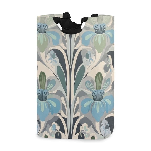 Yayeee Freestanding Laundry Hamper with Handle Collapsible Large Storage Basket for Clothes, Vibrant Abstract Design