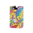 thumbnail image 1 of Yayeee Freestanding Laundry Hamper with Handle Collapsible Large Storage Basket for Clothes, Vibrant Dinosaur, 1 of 7