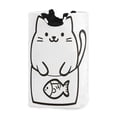 thumbnail image 1 of Yayeee Freestanding Laundry Hamper with Handle Collapsible Large Storage Basket for Clothes, White Chubby Cat, 1 of 7