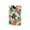 thumbnail image 1 of Yayeee Freestanding Laundry Hamper with Handle Collapsible Large Storage Basket for Clothes, White Clover Pattern, 1 of 7