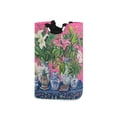 thumbnail image 1 of Yayeee Freestanding Laundry Hamper with Handle Collapsible Large Storage Basket for Clothes, White Vibrant Flowers, 1 of 7