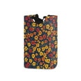 thumbnail image 1 of Yayeee Freestanding Laundry Hamper with Handle Collapsible Large Storage Basket for Clothes, Yellow Floral, 1 of 7