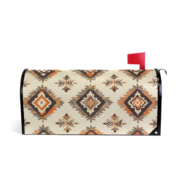Yayeee Mailbox Cover Magnetic Large Size Post Box Cover Wrap Decor, Geometric Designs
