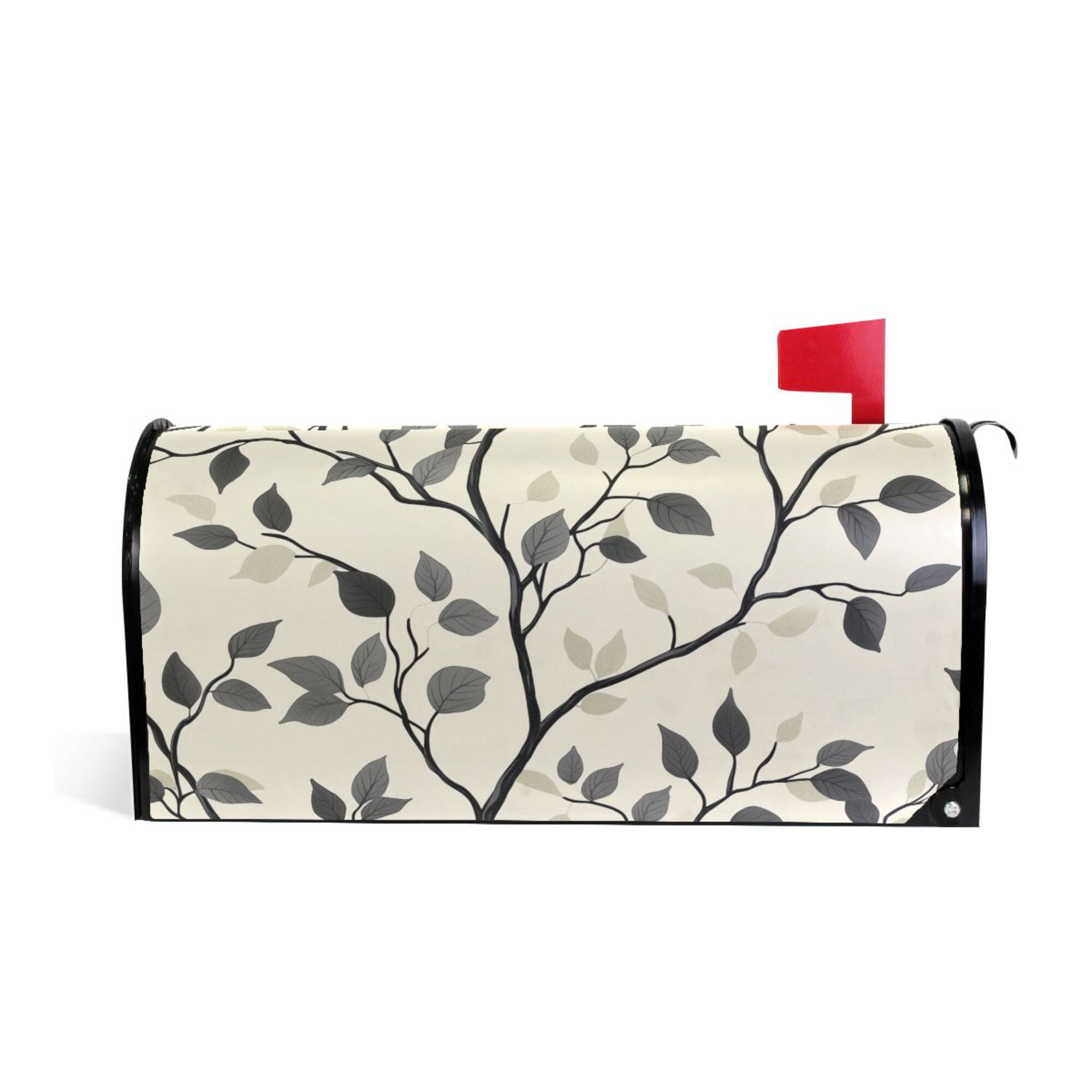 Yayeee Mailbox Cover Magnetic Large Size Post Box Cover Wrap Decor, Leaves Pattern