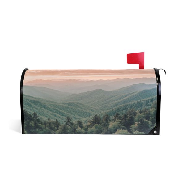 Yayeee Mailbox Cover Magnetic Large Size Post Box Cover Wrap Decor, Mountains at Dawn