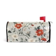 thumbnail image 1 of Yayeee Mailbox Cover Magnetic Large Size Post Box Cover Wrap Decor, Red and White Floral Pattern, 1 of 9
