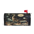 thumbnail image 1 of Yayeee Mailbox Cover Magnetic Standard Size Post Box Cover Wrap Decor, Black Dinosaur, 1 of 9