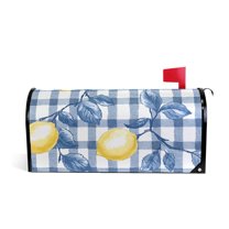 Yayeee Mailbox Cover Magnetic Standard Size Post Box Cover Wrap Decor, Light Lemon