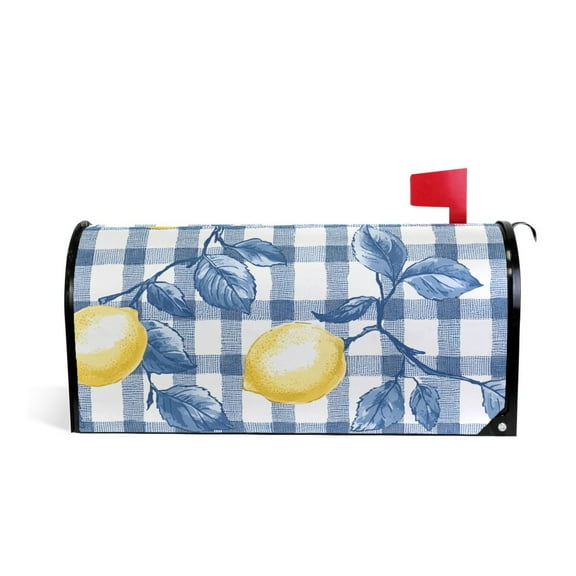 Yayeee Mailbox Cover Magnetic Standard Size Post Box Cover Wrap Decor, Light Lemon