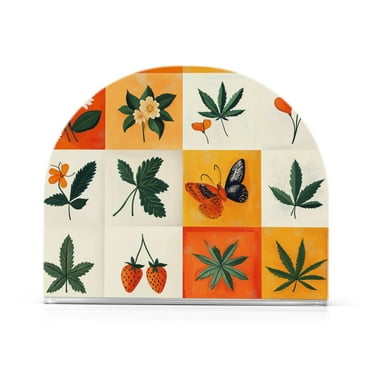 Yayeee Napkin Holder for Table Kitchen Paper Tissue Organization, Cartoon Plants
