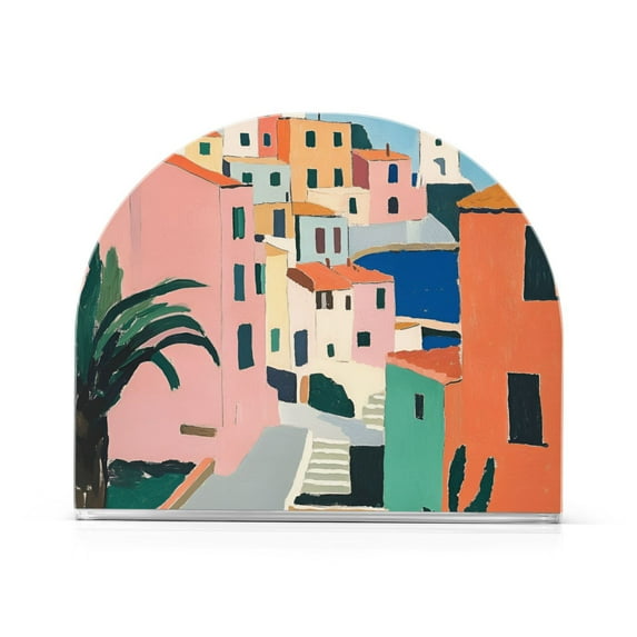 Yayeee Napkin Holder for Table Kitchen Paper Tissue Organization, Art City