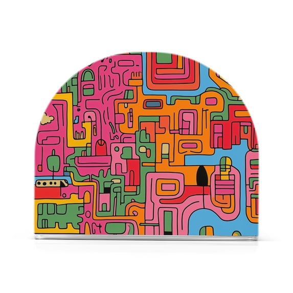 Yayeee Napkin Holder for Table Kitchen Paper Tissue Organization, Art City