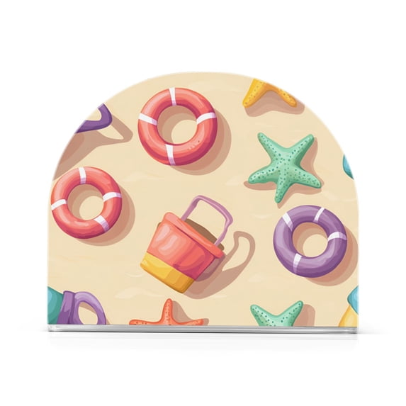 Yayeee Napkin Holder for Table Kitchen Paper Tissue Organization, Beach Toys Pattern