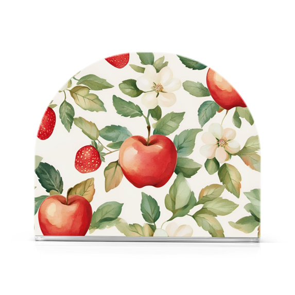 Yayeee Napkin Holder for Table Kitchen Paper Tissue Organization, Beige Apple Pattern