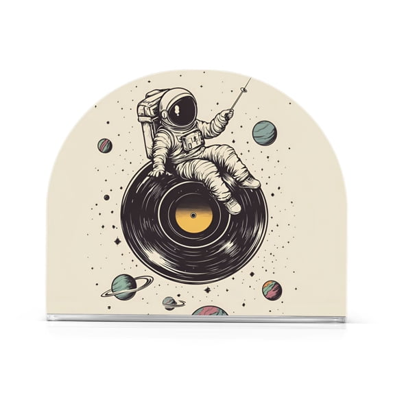 Yayeee Napkin Holder for Table Kitchen Paper Tissue Organization, Beige Astronaut Planet