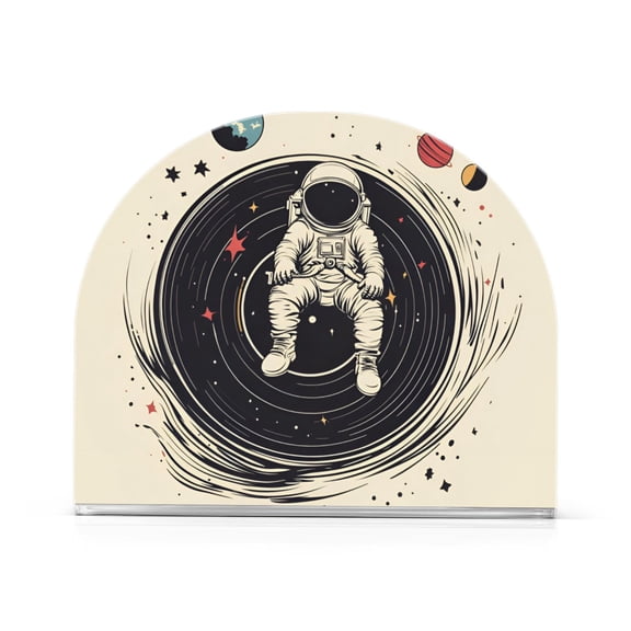 Yayeee Napkin Holder for Table Kitchen Paper Tissue Organization, Beige Astronaut Space
