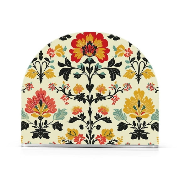 Yayeee Napkin Holder for Table Kitchen Paper Tissue Organization, Beige Floral