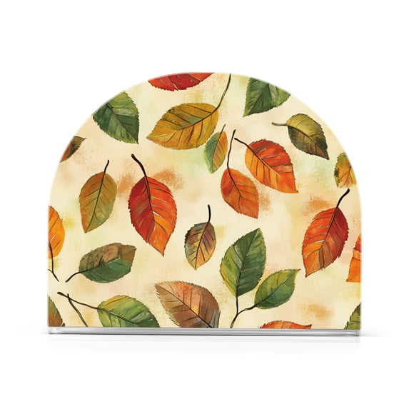 Yayeee Napkin Holder for Table Kitchen Paper Tissue Organization, Beige Leaves