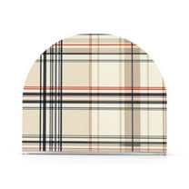 Yayeee Napkin Holder for Table Kitchen Paper Tissue Organization, Beige Plaid Pattern