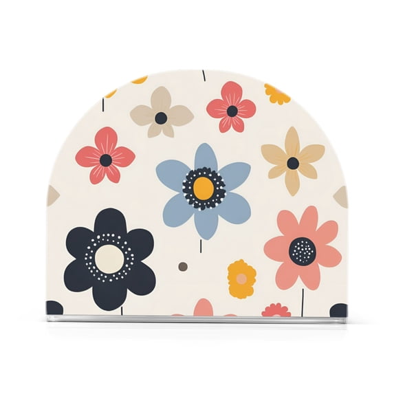 Yayeee Napkin Holder for Table Kitchen Paper Tissue Organization, Beige Retro Flower