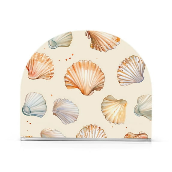 Yayeee Napkin Holder for Table Kitchen Paper Tissue Organization, Beige Seashell