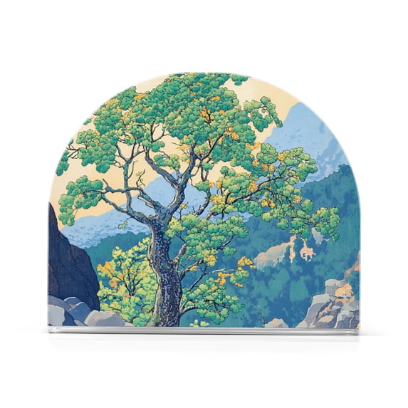 Yayeee Napkin Holder for Table Kitchen Paper Tissue Organization, Beige Tree
