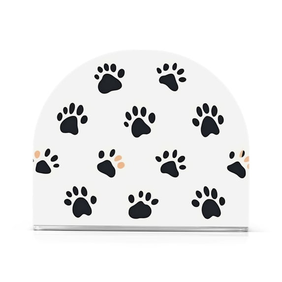 Yayeee Napkin Holder for Table Kitchen Paper Tissue Organization, Black Cartoon Cat Paw