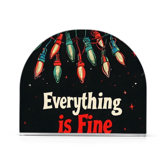 Yayeee Napkin Holder for Table Kitchen Paper Tissue Organization, Black Christmas Light