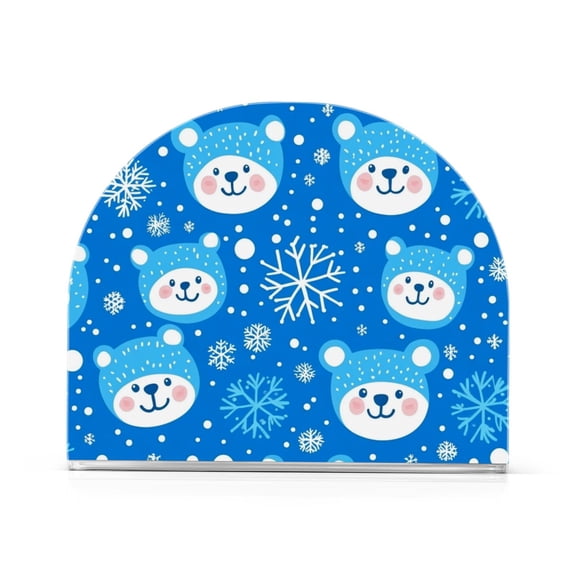Yayeee Napkin Holder for Table Kitchen Paper Tissue Organization, Blue Bears
