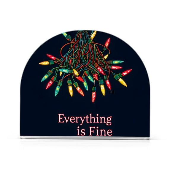 Yayeee Napkin Holder for Table Kitchen Paper Tissue Organization, Blue Christmas Light