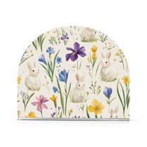 Yayeee Napkin Holder for Table Kitchen Paper Tissue Organization, Blue Floral Rabbit