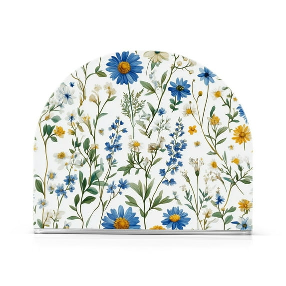 Yayeee Napkin Holder for Table Kitchen Paper Tissue Organization, Blue Floral