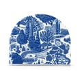 thumbnail image 1 of Yayeee Napkin Holder for Table Kitchen Paper Tissue Organization, Blue Garden Pattern, 1 of 8