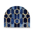 thumbnail image 1 of Yayeee Napkin Holder for Table Kitchen Paper Tissue Organization, Blue Hexagon Pattern, 1 of 8