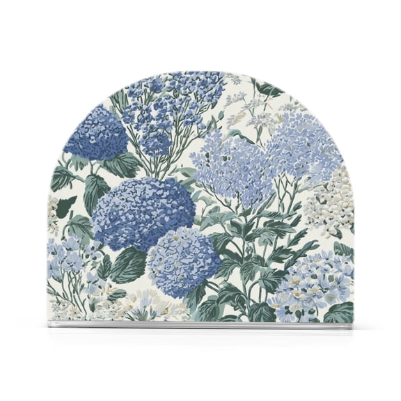 Yayeee Napkin Holder for Table Kitchen Paper Tissue Organization, Blue Hydrangeas Pattern
