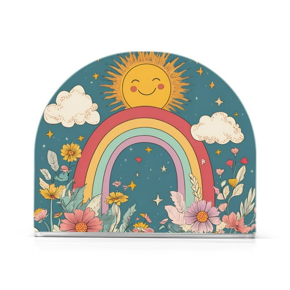 Yayeee Napkin Holder for Table Kitchen Paper Tissue Organization, Blue Rainbow