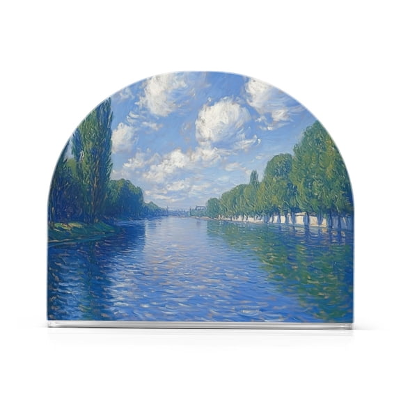 Yayeee Napkin Holder for Table Kitchen Paper Tissue Organization, Blue Sky and River
