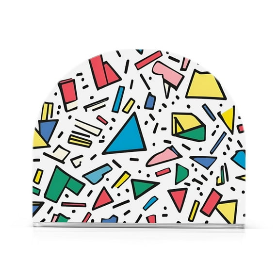 Yayeee Napkin Holder for Table Kitchen Paper Tissue Organization, Blue Triangles