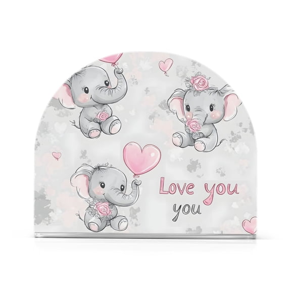 Yayeee Napkin Holder for Table Kitchen Paper Tissue Organization, Cartoon Elephant