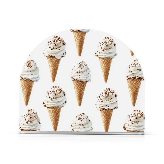 Yayeee Napkin Holder for Table Kitchen Paper Tissue Organization, Cartoon Ice Cream Pattern